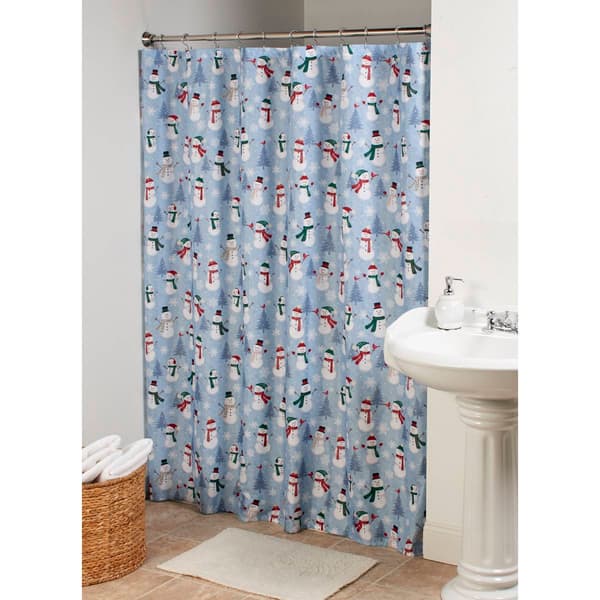 No. 918 Snowmen Shower Curtain - image 