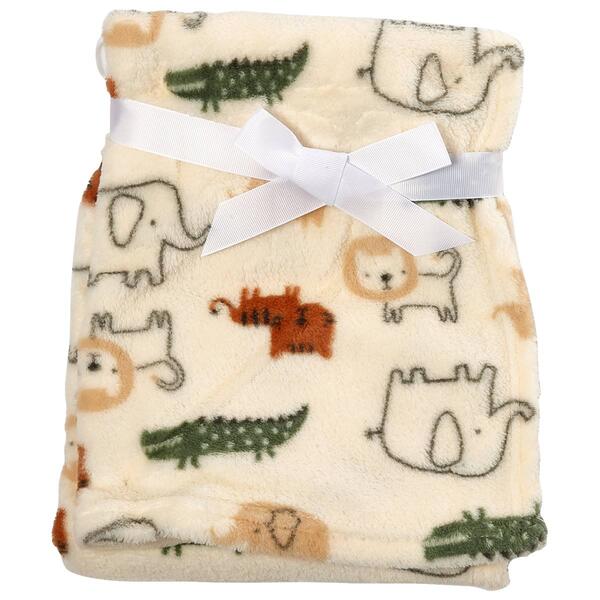 bon bebe Playful Animals Plush Blanket - image 