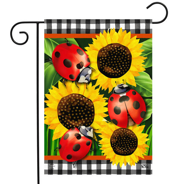 Briarwood Lane Ladybugs & Sunflowers Garden Flag - image 