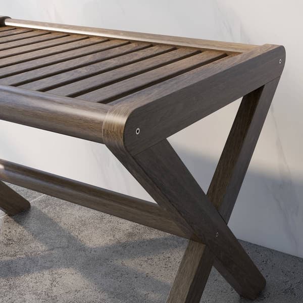 New Ridge Home Goods Abingdon Stool Bench & Luggage Rack