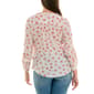 Womens Zac & Rachel 3/4 Roll Tab Sleeve Lip Stain Blouse - image 2