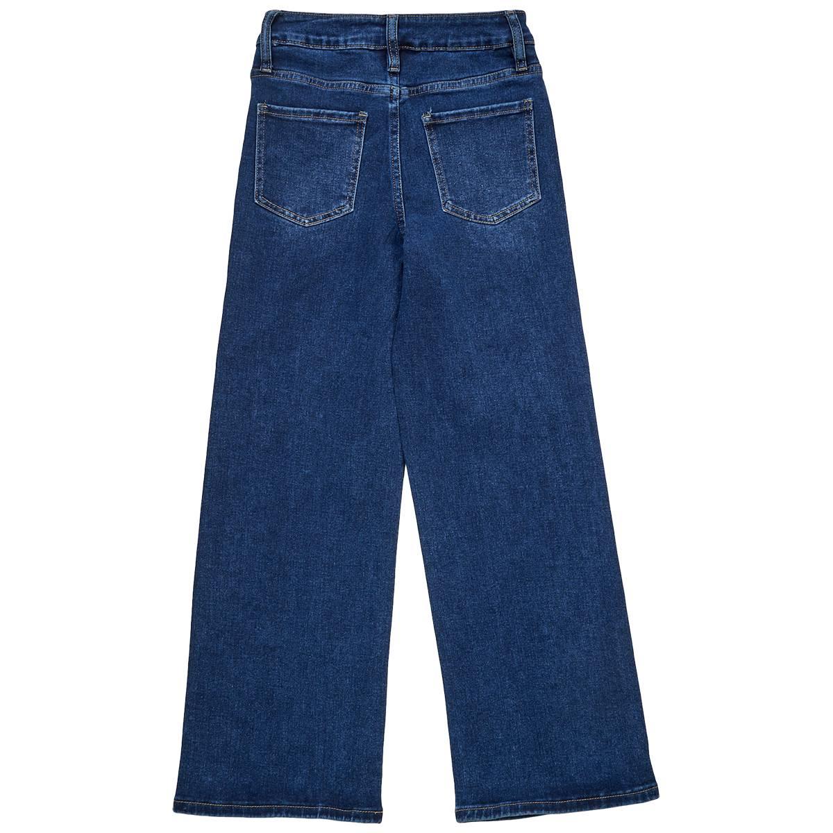 Girls (7-14) Urban Rise Wide Leg Rhinestone Embellished Jeans
