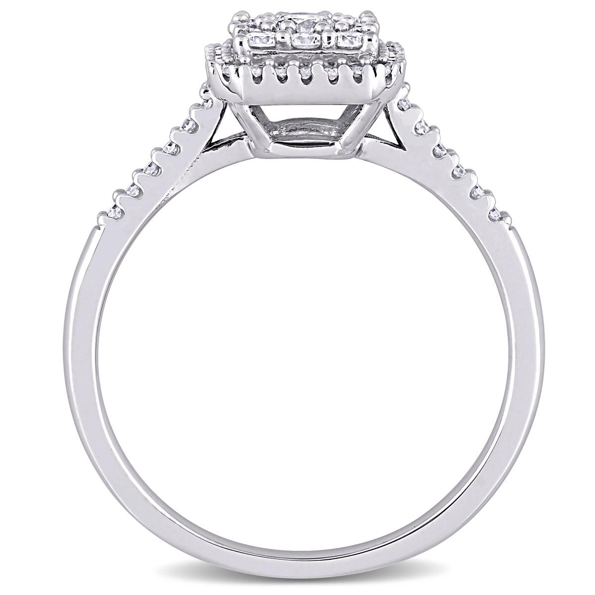 Diamond Classics™ 10kt. White Gold 1/2ctw. Diamond Square Ring