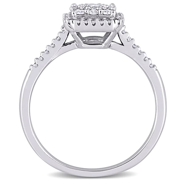 Diamond Classics™ 10kt. White Gold 1/2ctw. Diamond Square Ring