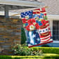 Northlight Seasonal 28in. Americana Floral Bouquet Garden Flag - image 2