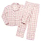 Womens Jessica Simpson Long Sleeve Ombre Plaid Pajama Set-Pink - image 1
