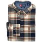 Mens Chaps Long Sleeve Stretch Flannel Shirt - Newport Navy - image 1
