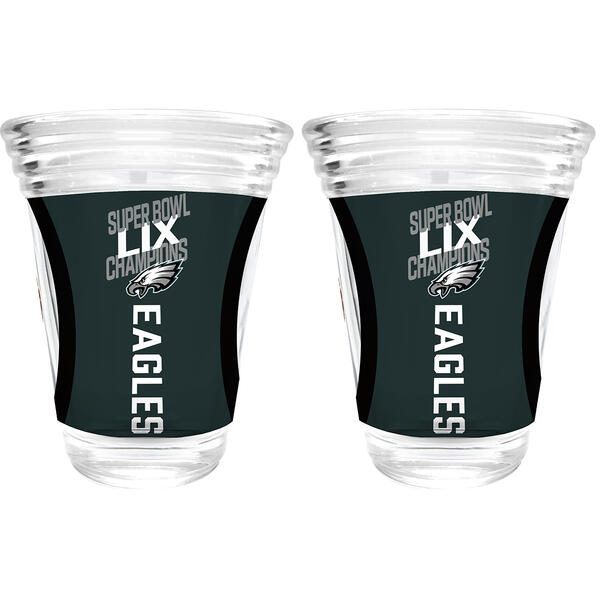 NFL Super Bowl LIX Philadelphia Eagles 2pc. Party Shot Glass Set - image 