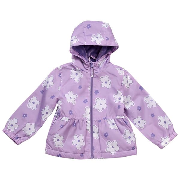 Girls (4-6x) Pink Platinum® Floral Windbreaker with Hood
