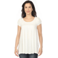 Womens White Mark Cap Sleeve Pleated Top - image 1