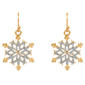 CZ Snowflake Earrings with Sparkling Stones - image 1