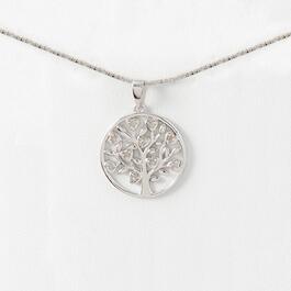 Marsala 1/10ctw. Diamond Accent Tree of Life Pendant Necklace