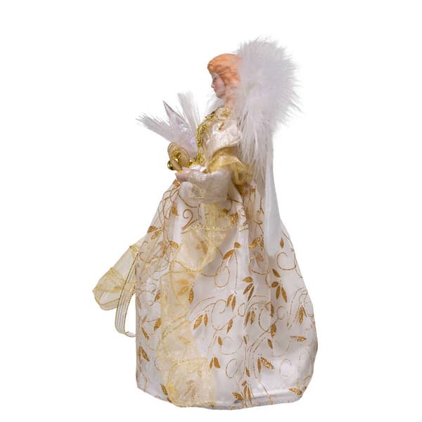 Kurt Adler Gold Angel Tree Topper w/ Color Changing LED