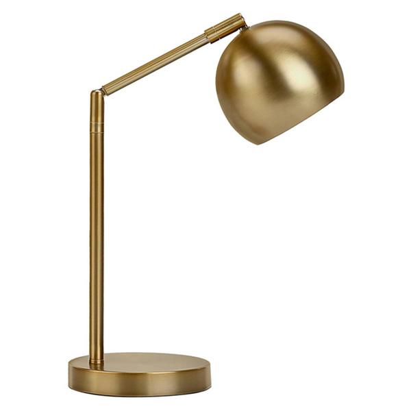 HomeRoots 19in. Gold Dome Shade Table Lamp - image 
