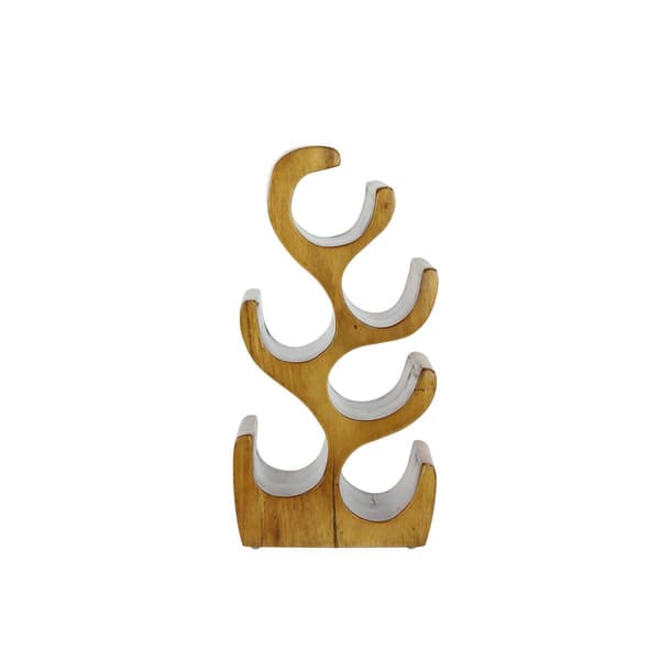 9th & Pike® Natural Acacia Wood Wine Rack Sculpture