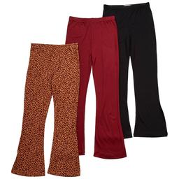 Girls (4-6x) BTween(R) 3pk. Solid/Leopard Flare Leggings