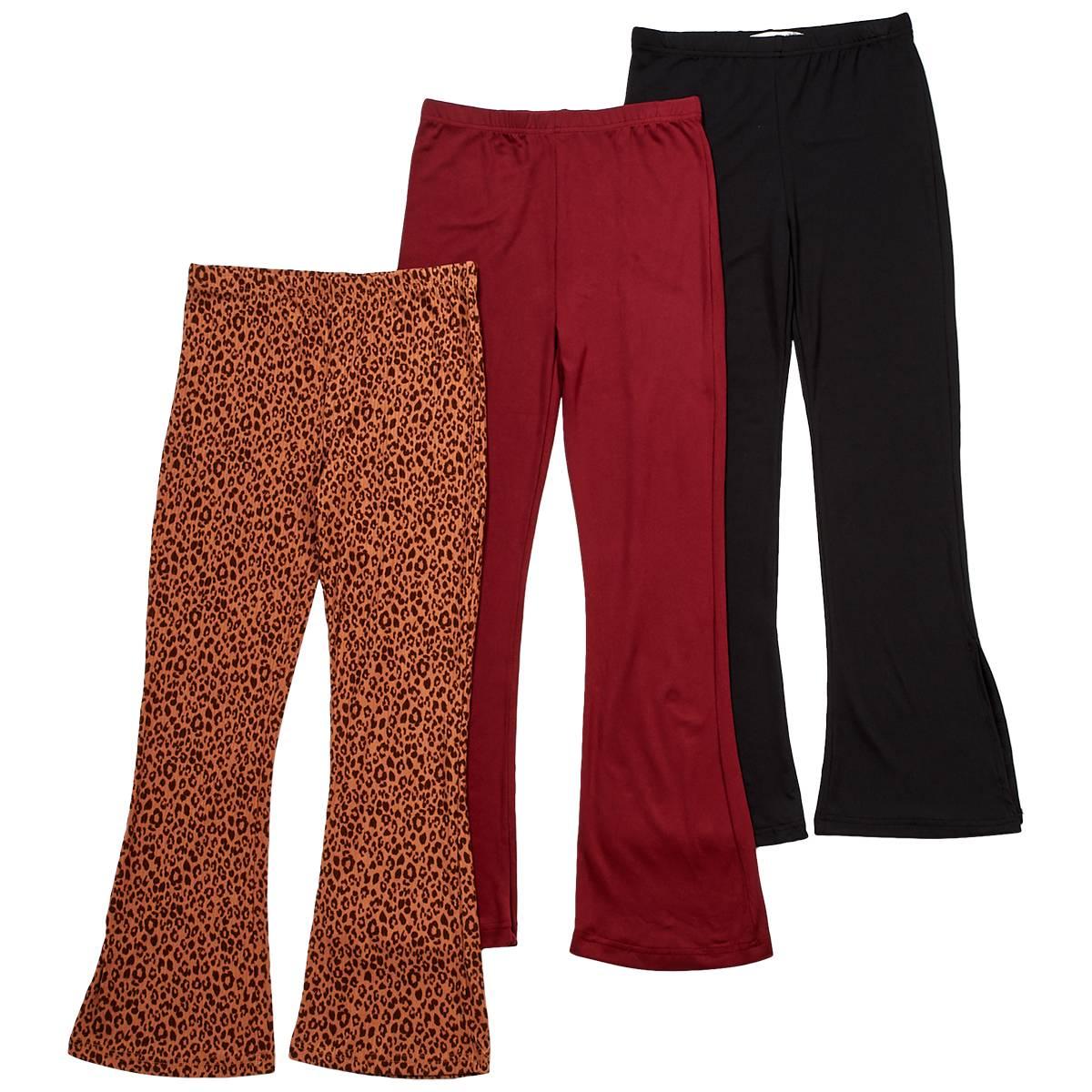 Girls (4-6x) BTween(R) 3pk. Solid/Leopard Flare Leggings