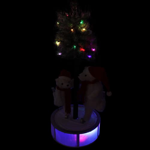 Northlight Seasonal 4&#8217; Pre-Lit Polar Bear w/ Flocked Tree