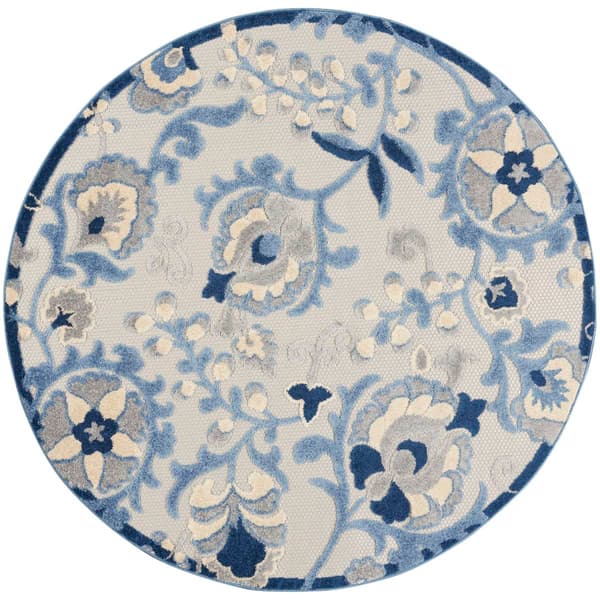 Nourison Aloha Farmhouse Indoor/Outdoor Round Rug