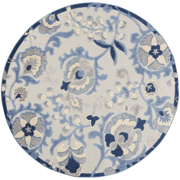 Nourison Aloha Farmhouse Indoor/Outdoor Round Rug - image 