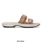 Womens Clarks&#174; Breeze Piper Warm Beige Slide Sandals - image 2