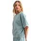 Womens CITY BLUES Solid Short Sleeve Acid Wash Sweatshirt - image 3
