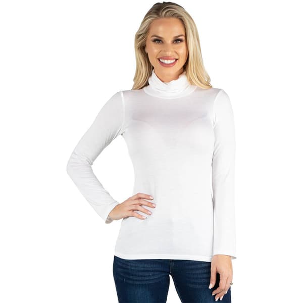 Womens 24/7 Comfort Apparel Long Sleeve Turtleneck Top