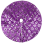 Northlight 20in Purple Sequin Snowflake Mini Christmas Tree Skirt - image 2