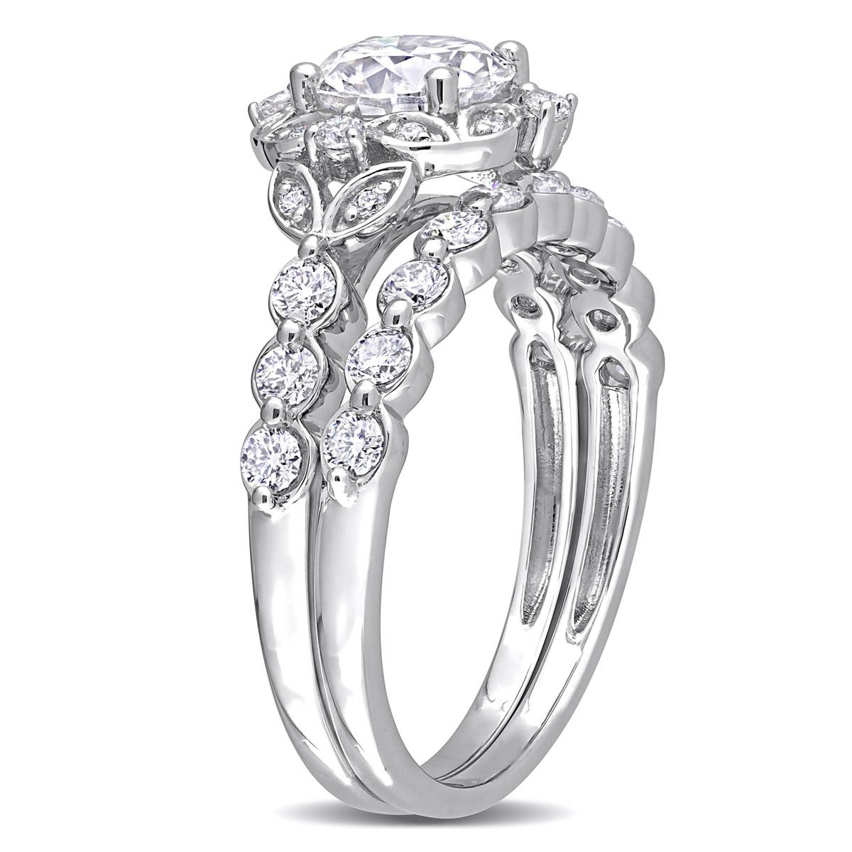 Gemstone Classics™ Sterling Silver 1 3/5ctw. Moissanite Set