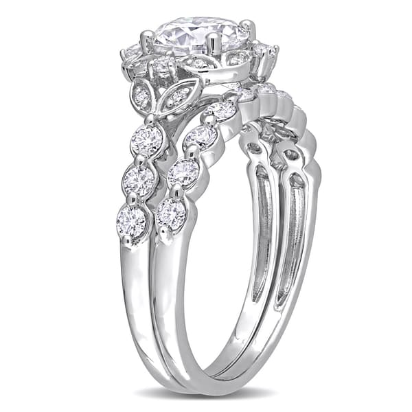 Gemstone Classics™ Sterling Silver 1 3/5ctw. Moissanite Set