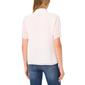Womens Cece Puff Crochet Sleeve Scallop Edges Button Down - image 3