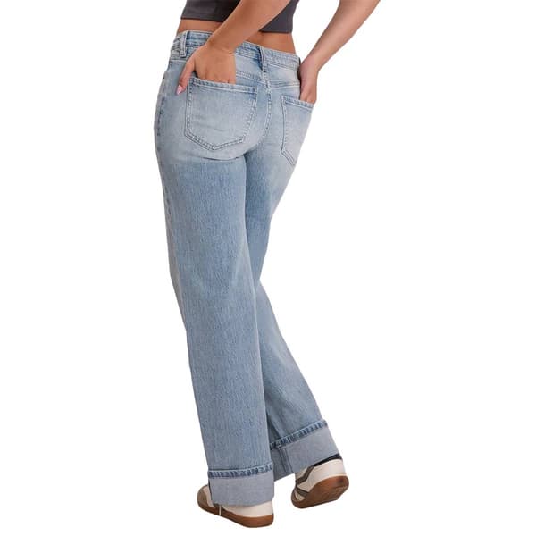 Juniors YMI® Brittany Low Rise Loose Cuffed Wide Leg Jeans