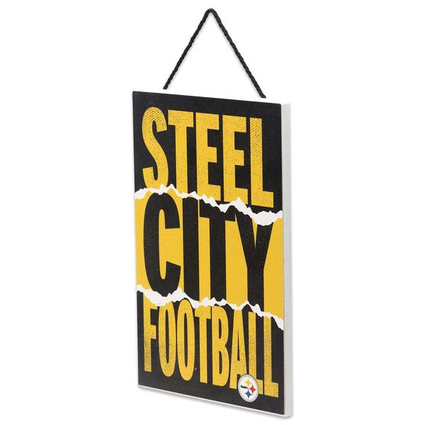 Open Road Steelers Slogan Small Hanging Wood Wall Decor