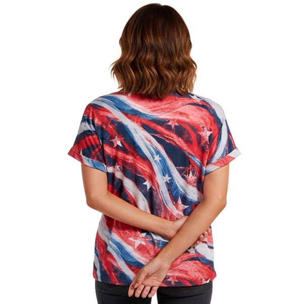 Womens Thomas & Olivia Dolman Sleeve Star V-Neck Tee