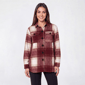Womens Mountain Ridge Plaid Twill Shacket - Burgundy - image 1