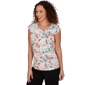 Petite Emaline Key Items Cap Sleeve Tropical Postcard Tee - image 2