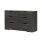 South Shore Holland 6-Drawer Double Dresser - Grey - image 1