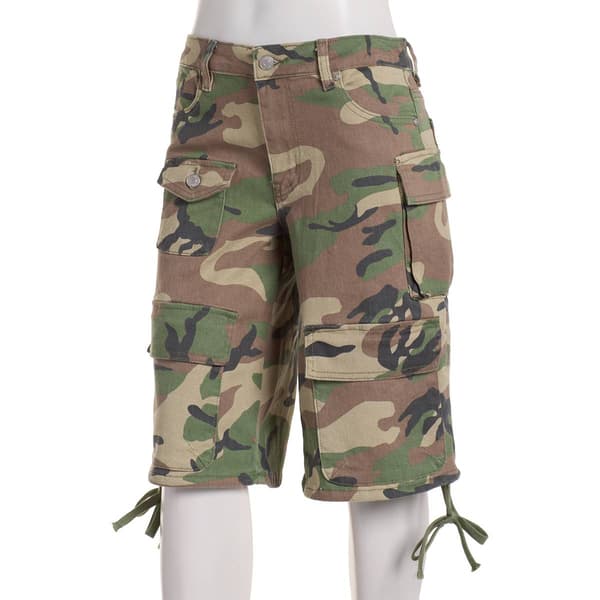 Juniors Madden Girl Camo Cargo Pocket Utility Bermuda Shorts