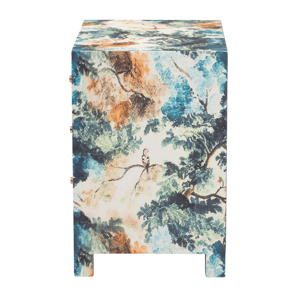 Baxton Studio Adeline End Table with Nature Motif
