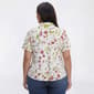Plus Size Emily Daniels Short Sleeve Jacquard Floral Blouse - image 2