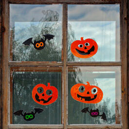 Northlight Seasonal Jack-O-Lantern Halloween Gel Window Clings