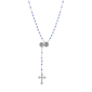 Symbols of Faith Blue Bead Virgin Mary & Child Locket Rosary - image 2