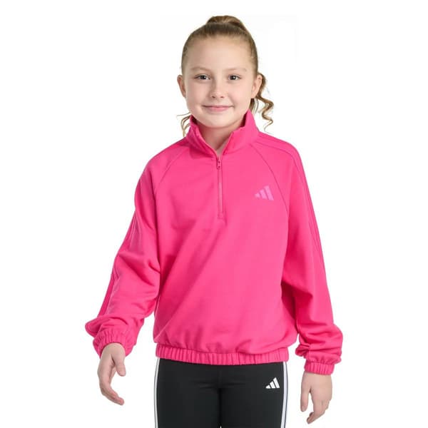 Girls (7-16) adidas(R) Quarter Zip Solid Training Sweatshirt - image 