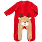 Baby Unisex (3-9M) Little Me® Reindeer Velour Footie - image 2