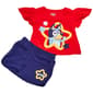 Toddler Girl Bluey Stars Americana Tee & Short Set - image 1