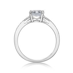 Sterling Silver Ring w/ White Topaz Gemstones