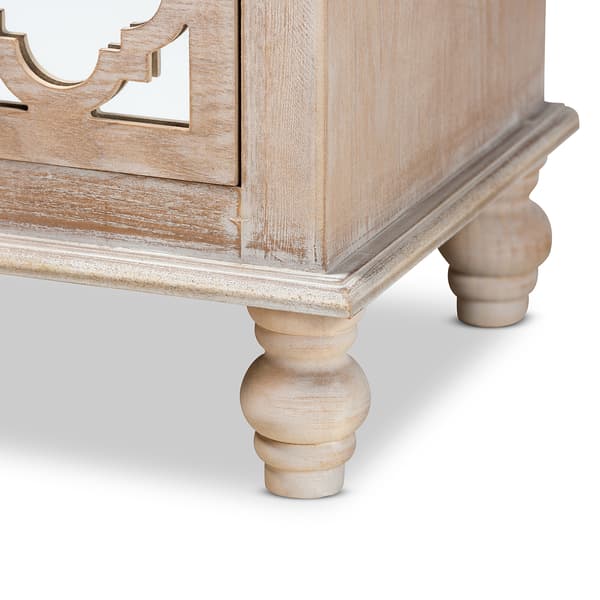 Baxton Studio Celia Rustic French Country 2 Drawer Nightstand