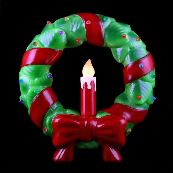 Mr. Christmas 19.25in. Vintage Blow Mold Green Wreath