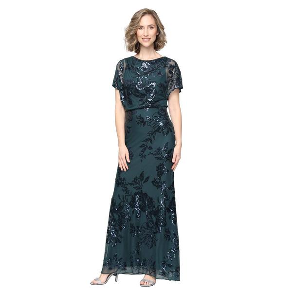Womens SLNY Beaded Blouson Gown