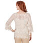 Petite Skye''s The Limit Soft Side Solid 3/4 Sleeve Lace Blouse - image 2